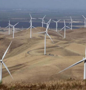 Wind turbines in Northern California's Altamont Pass wind farm