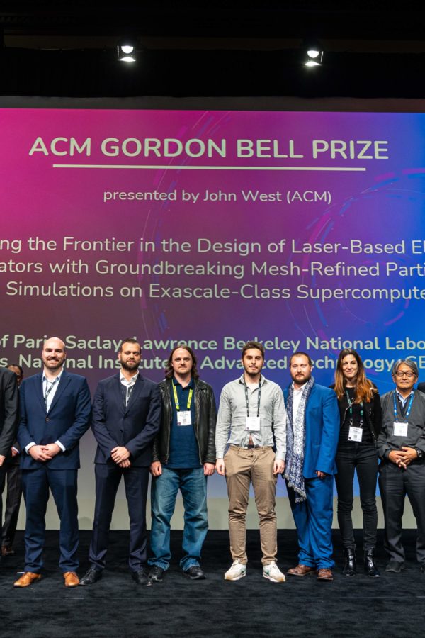 Group photo of Gordon Bell Award winners at SC22